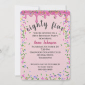 85e verjaardag roze ijsjes en strooisel kaart (Voorkant)