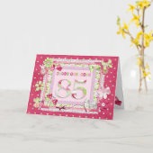 85e verjaardag scrapbooking stijl kaart (Gele Bloem)