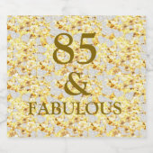 85e verjaardag sparkling wijnetiket (Enkel label)