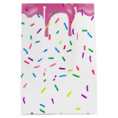 85e verjaardag Sprinkels Op Roze Icing Medium Cadeauzakje (Achterkant)