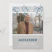 85e verjaardag uitnodigingen Mannen Confetti Photo (Voorkant)