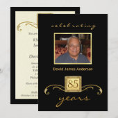 85e verjaardag Uitnodigingen van de Verzekeringspa (Voorkant / Achterkant)