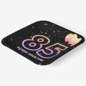 85e verjaardag van de ballonnen en Confetti Papieren Bordje (Gebogen)