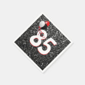 85e verjaardag van de ballonnen op Black Glitter N Servet (Hoek)