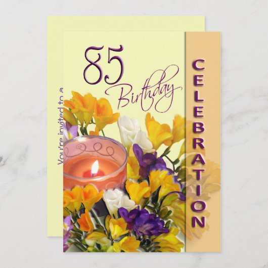85e verjaardag van de feestdag kaart (Voorkant / Achterkant)