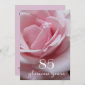 85e verjaardag van de geboorte!- roze roze roze ro kaart (Voorkant / Achterkant)