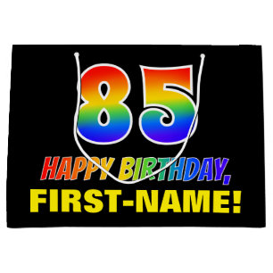 85e verjaardag: Vet, Vun, Eenvoudig, Regenboog 85 Groot Cadeauzakje