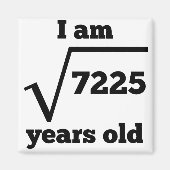 85e verjaardag vierkante wortel magneet (Voorkant)
