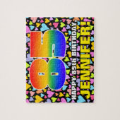 85e verjaardag — Vun, liefhebbende harteschepen +  Legpuzzel (Verticaal)