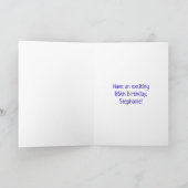 85e verjaardag: Vuurwapenpatroon en regenboog 85 Kaart (Binnen)