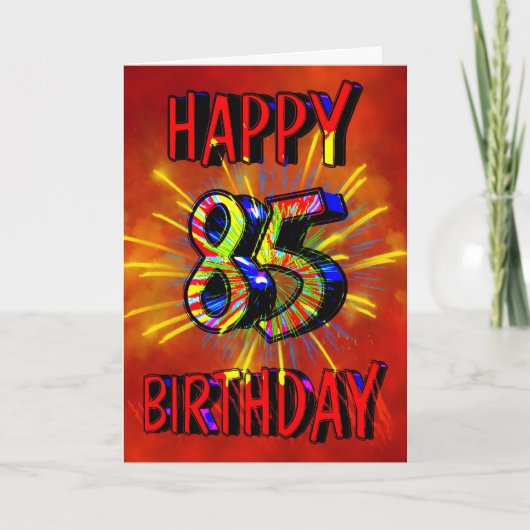 85e verjaardag vuurwerk kaart (Voorkant)