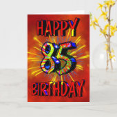 85e verjaardag vuurwerk kaart (Gele Bloem)