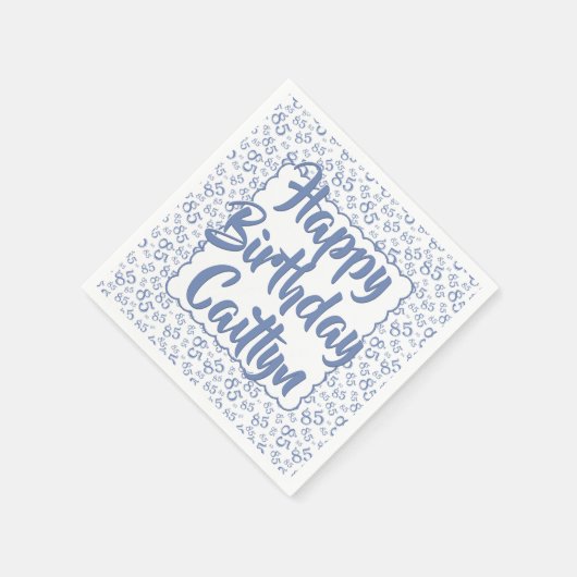 85e verjaardag Willekeurig getal Patroon Scallop B Servet (Hoek)