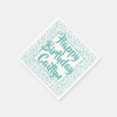 85e Verjaardag Willekeurig Getal Patroon Scallop B Servet (Hoek)