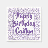 85e Verjaardag Willekeurig Getal Patroon Scallop P Servet (Voorkant)