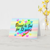 85E VERJAARDAG ZEGENINGEN EN GEBEDEN WENSKAART KAART (Gele Bloem)