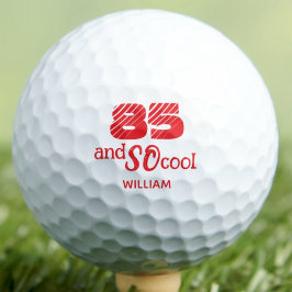 85e verjaardagscadeau SO Cool Oranje Rood Maatwerk Golfballen
