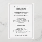 85e verjaardagsfeest — Elegant script + aangepaste Folie Uitnodiging (Achterkant)