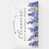 85e Verjaardagsfeest Juli Geboorte Bloem Welkom Spandoek (Verticaal)