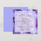 85e verjaardagsfeest uitnodiging Paarse hortensia' (Voorkant / Achterkant)