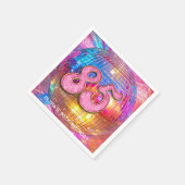 85e verjaardagsfeestje Gouden Roze Glitter Disco B Servet (Hoek)