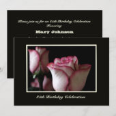 85e verjaardagsfeestje uitnodigings Rozen Kaart (Voorkant / Achterkant)