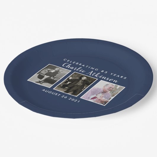 85e verjaardagsfoto, bord (Gekanteld)