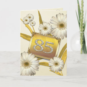 85e verjaardagskaart met madeliefjes. kaart