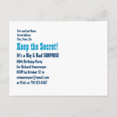 85e Verrassing Verjaardag Save the Date Diagonal V Aankondigingskaart (Achterkant)