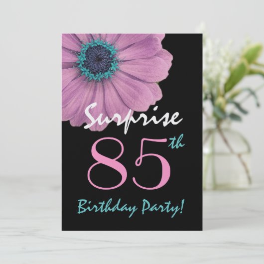 85e verrassingsdag  roze dagboek kaart (Staand voorkant)