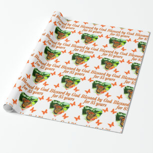 85E VIERDERDAG GEBLESSEERD DOOR GOD BUTTERFLY DESI CADEAUPAPIER