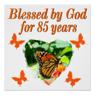 85E VIERDERDAG GEBLESSEERD DOOR GOD BUTTERFLY DESI PERFECT POSTER