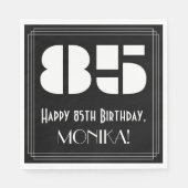 85ste verjaardag: Art Deco geïnspireerd look "85"  Servet (Voorkant)