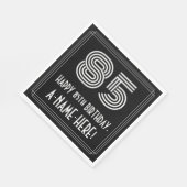 85ste verjaardag: Art Deco geïnspireerd look "85" Servet (Hoek)