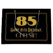 85ste verjaardag — Art Deco geïnspireerde look "85 Groot Cadeauzakje (Voorkant)