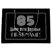 85ste verjaardag — Art Deco geïnspireerde look "85 Groot Cadeauzakje (Voorkant)