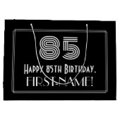 85ste verjaardag — Art Deco geïnspireerde look "85 Groot Cadeauzakje (Achterkant)