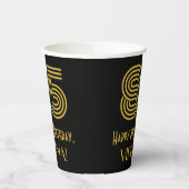 85ste verjaardag: Art Deco Geïnspireerde look "85" Papieren Bekers (Links)
