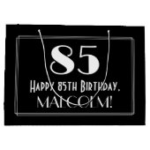 85ste verjaardag: Art Deco Geïnspireerde stijl "85 Groot Cadeauzakje (Achterkant)