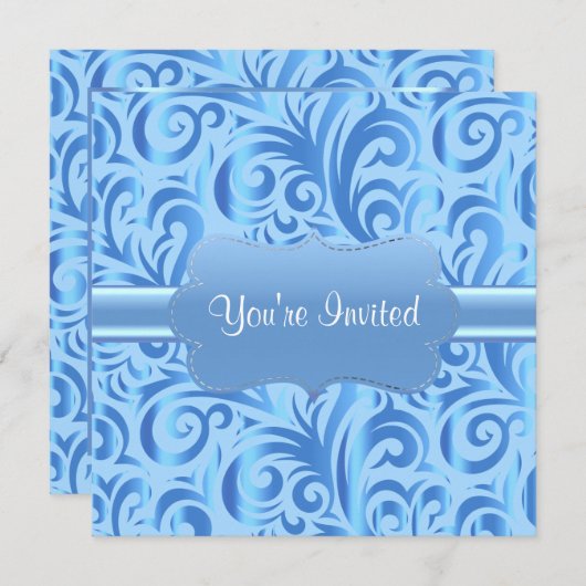 85ste verjaardag | Blauw, Zilver & Wit Verder Kaart (Voorkant / Achterkant)