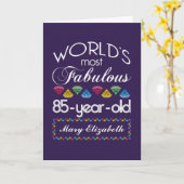 85ste Verjaardag de Meeste Fabelachtige Kleurrijke Kaart (Gele Bloem)