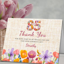 85ste verjaardag - Elegante bloem nummer 85 jaar