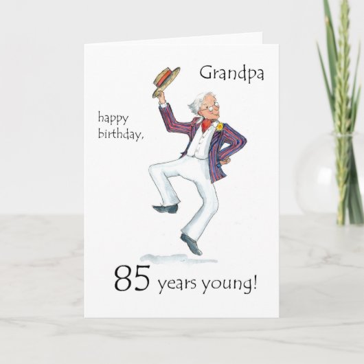 85ste verjaardag Kaart voor een opa (Voorkant)