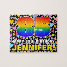 85ste verjaardag — Leuk, lief hart vormen + “85”
