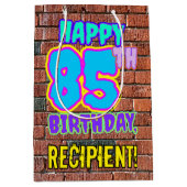 85ste verjaardag: Leuk, Urban Graffiti geïnspireer Medium Cadeauzakje (Voorkant)