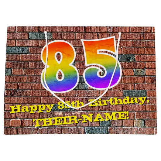 85ste verjaardag: Leuke, graffiti-geïnspireerde re Groot Cadeauzakje (Voorkant)