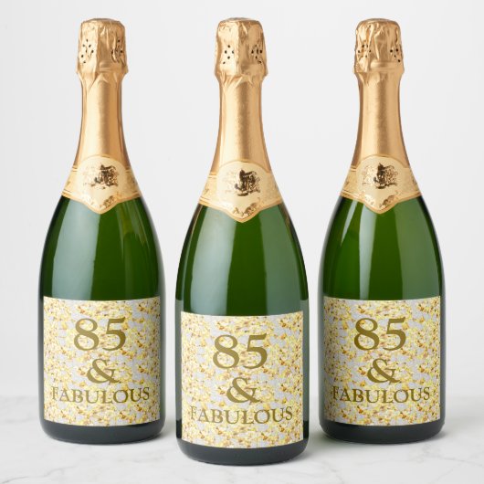 85ste verjaardag  sparkling wijnetiket (Flessen)