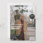 85ste verjaardag Uitnodigingen Mannen Hem Magazine (Voorkant)