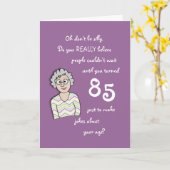 85ste verjaardag voor haar grappige kaart