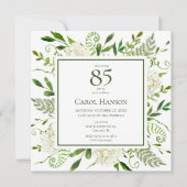 85ste verjaardag Witte Hortensia's Kaart (Voorkant)